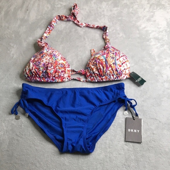 Ralph Lauren/ DKNY Bikini Size M Both New with tags - Picture 1 of 15